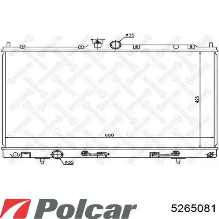 Радіатор основний Polcar 5265081 ціна, від 79.30 USD
