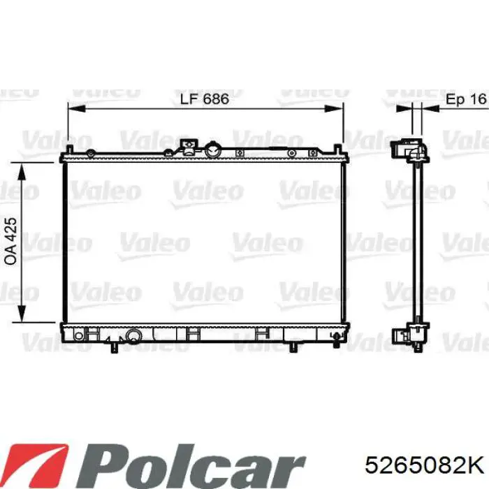 Радіатор 5265082K Polcar
