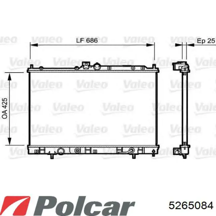 Радіатор 5265084 Polcar