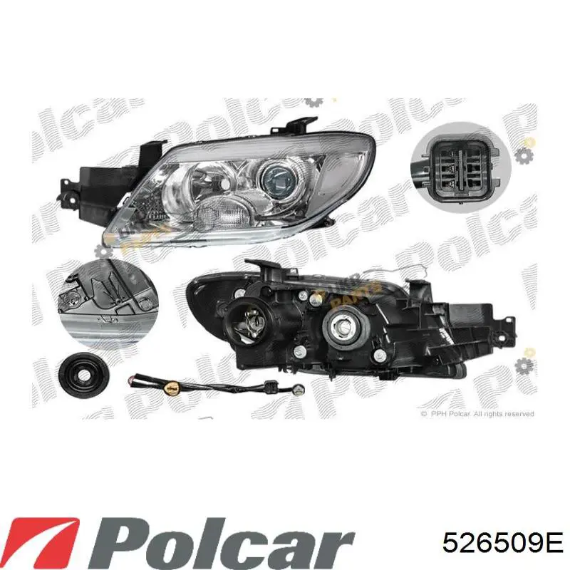 526509E Polcar Фара дальнього світла в зборі