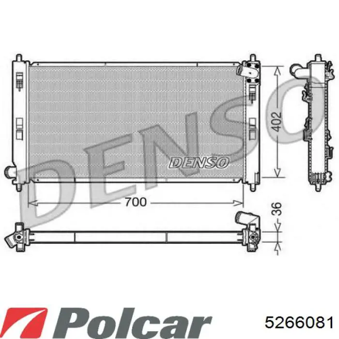 5266081 Polcar радіатор охолодження двигуна