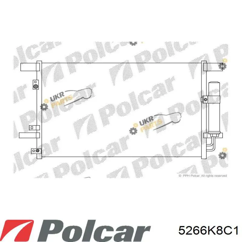 Купити 5266K8C1 Polcar Радіатор системи охолодження кондиціонера