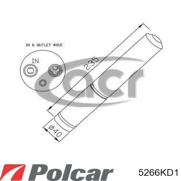 5266KD1 Polcar ресивер-осушувач кондиціонера