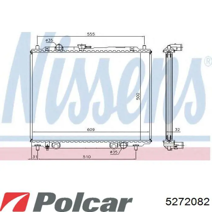 Радіатор 5272082 Polcar