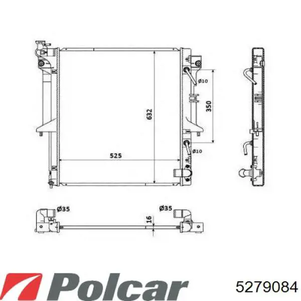 5279084 Polcar Радіатор охолодження двигуна