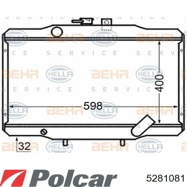 Радіатор 5281081 Polcar
