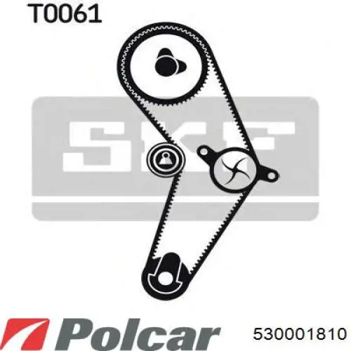 530001810 Polcar Ремінь ГРМ, комплект