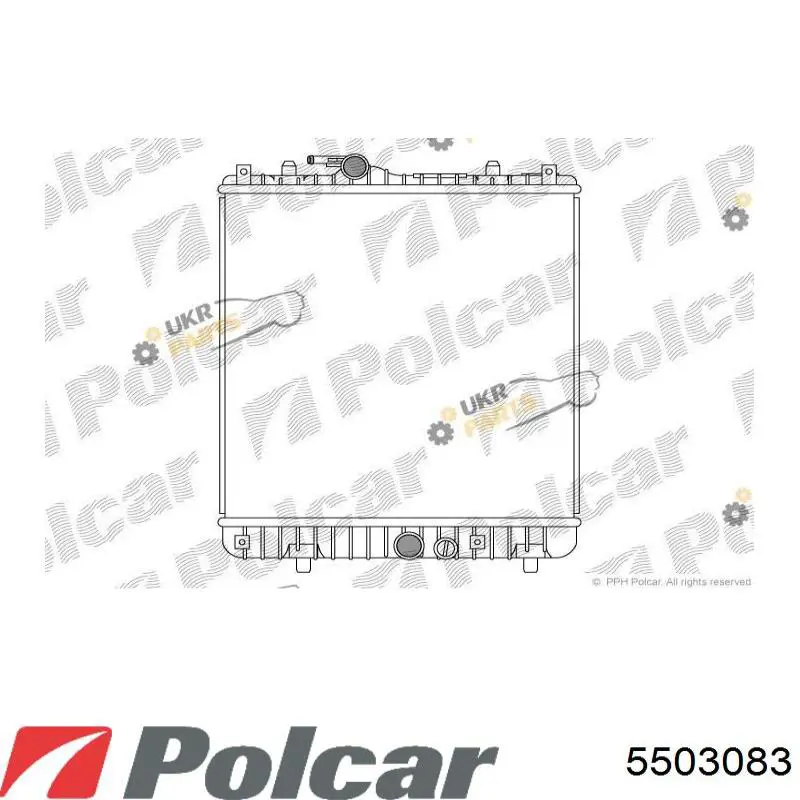 5503082X Polcar радіатор охолодження двигуна