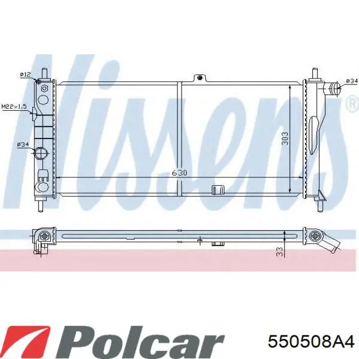 Купити 550508A4 Polcar Радіатор двигуна