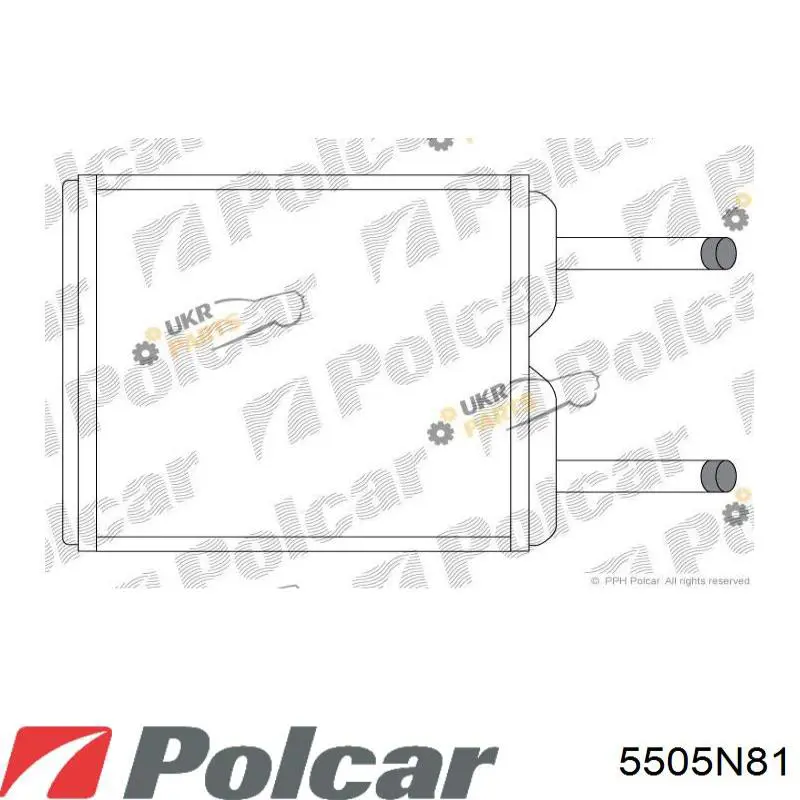 Радиатор печки polcar 5505n8-1 opel kadett 84-> на Opel Kadett E 