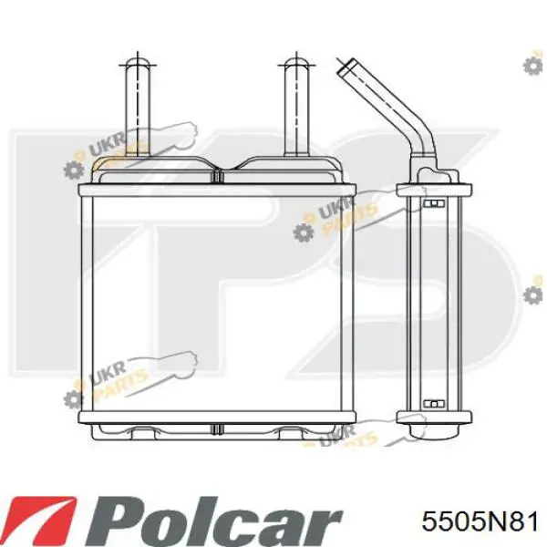 Радіатор пічки 5505N81 Polcar
