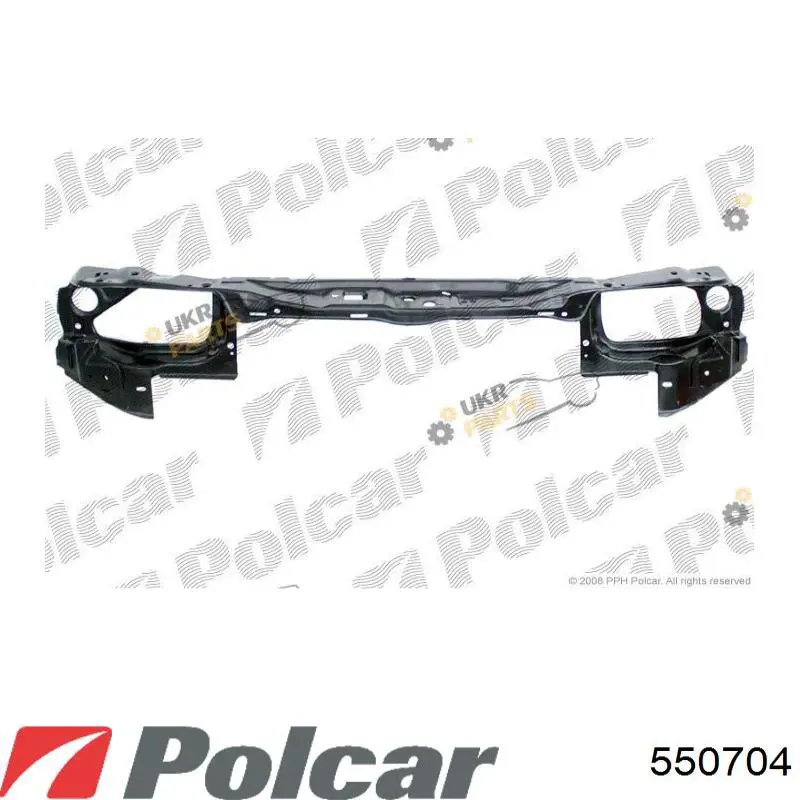 Супорт радіатора верхній/монтажна панель кріплення фар 550704 Polcar