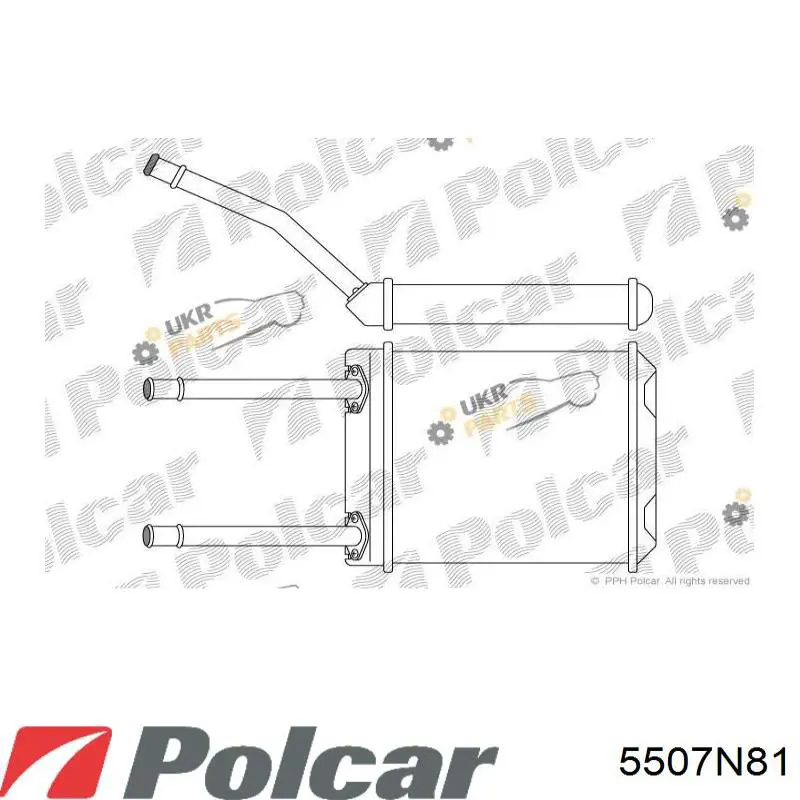 Радіатор пічки 5507N81 Polcar