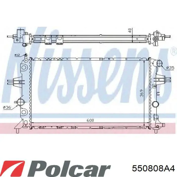 550808A4 Polcar радіатор охолодження двигуна