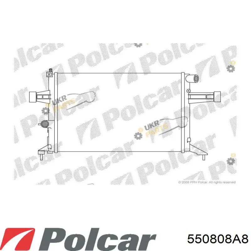 Купити 550808A8 Polcar Радіатор двигуна
