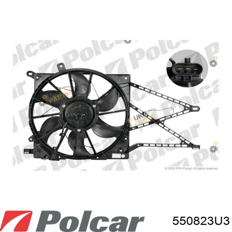 Вентилятор охолодження радіатора 550823U3 Polcar