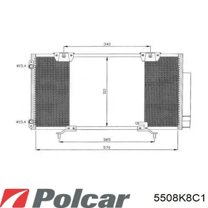Конденсатор кондиціонера Polcar 5508K8C1 ціна, від 62.35 USD