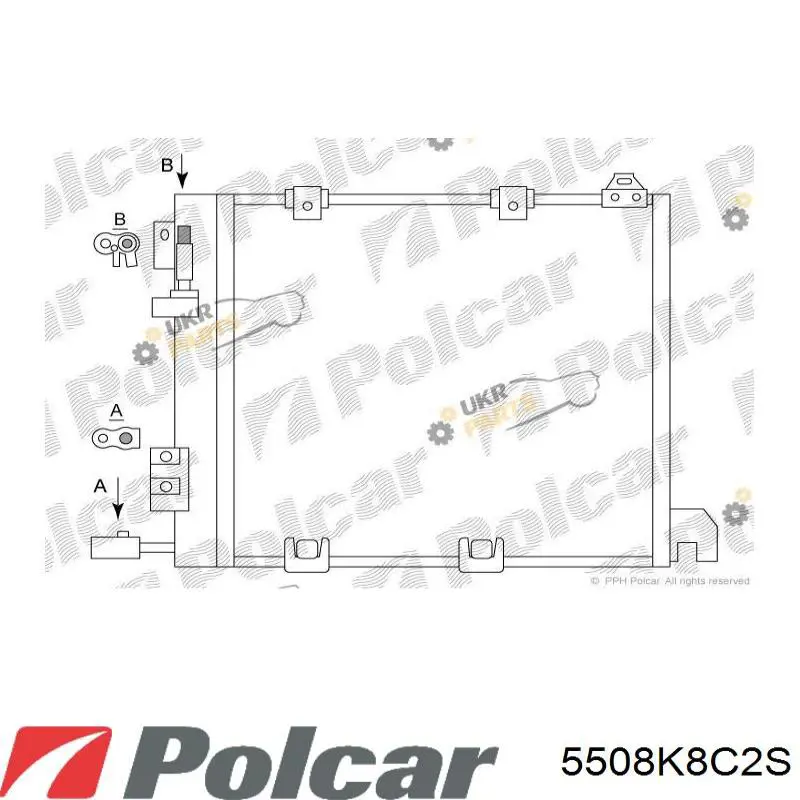 5508K8C2S Polcar радіатор кондиціонера