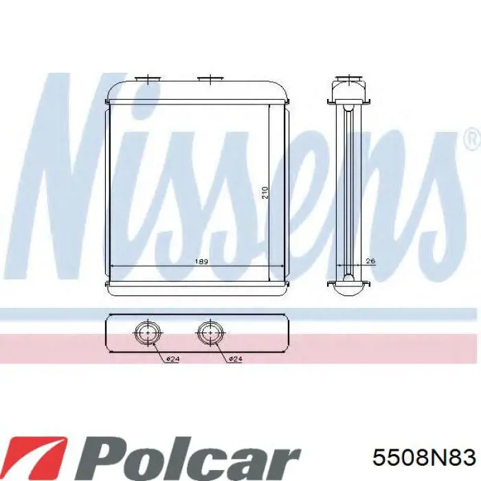 5508N83 Polcar радіатор пічки (обігрівача)
