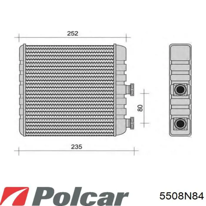 5508N84 Polcar Радіатор опалювача салону