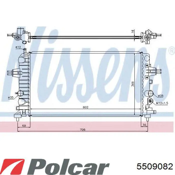 Радіатор 5509082 Polcar