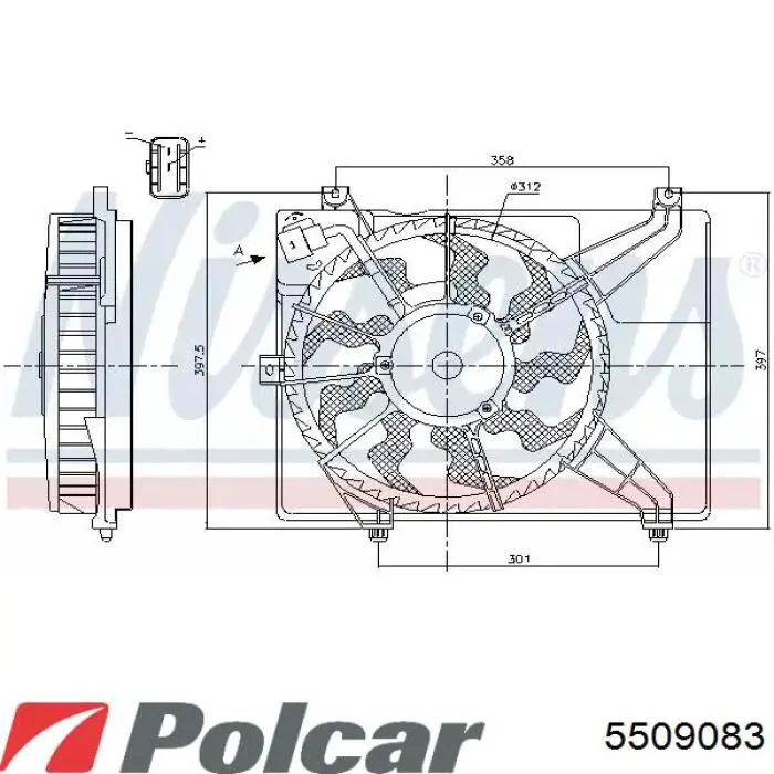 Радіатор основний Polcar 5509083 ціна, від 57.68 USD