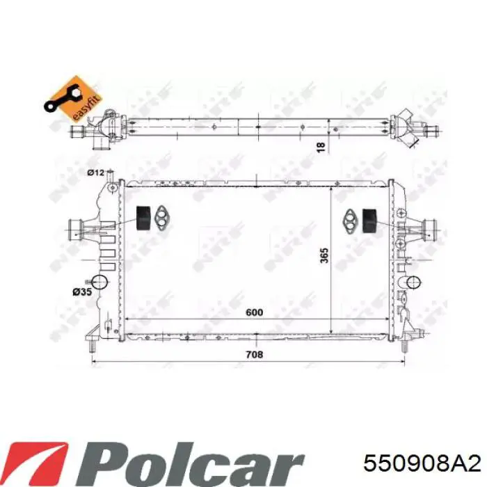 Купити 550908A2 Polcar Радіатор двигуна