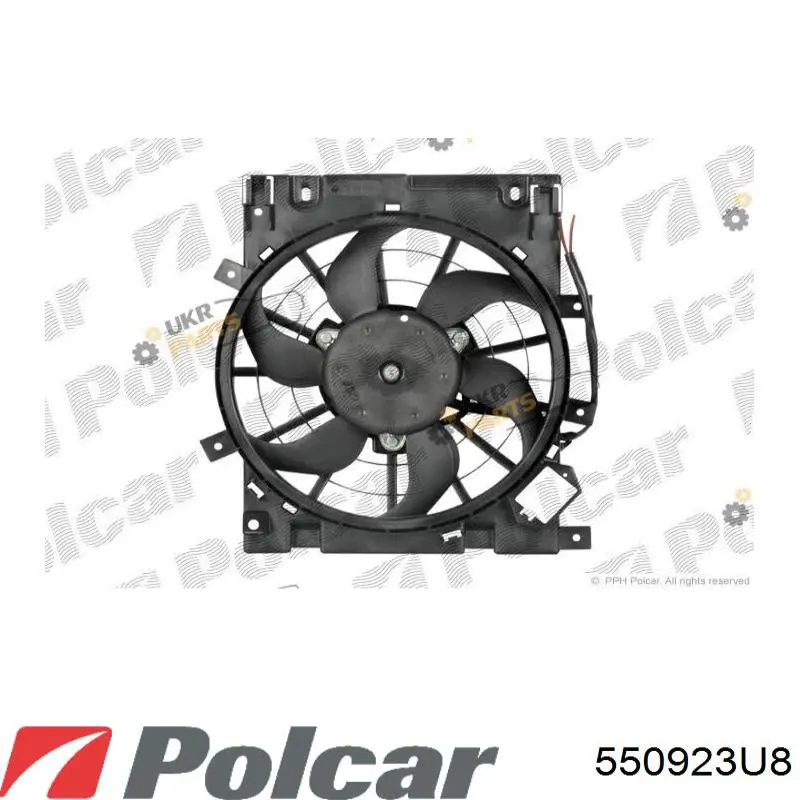 Купити 550923U8 Polcar Електровентилятор охолодження в зборі (двигун + крильчатка)