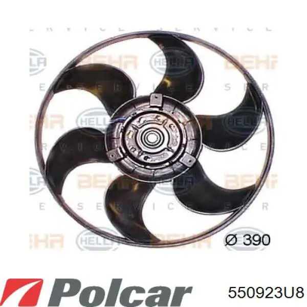 Вентилятор охолодження радіатора 550923U8 Polcar