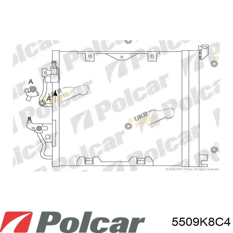 Купити 5509K8C4 Polcar Радіатор системи охолодження кондиціонера