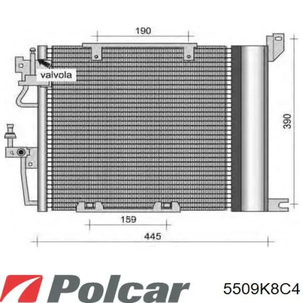 5509K8C4 Polcar радіатор кондиціонера
