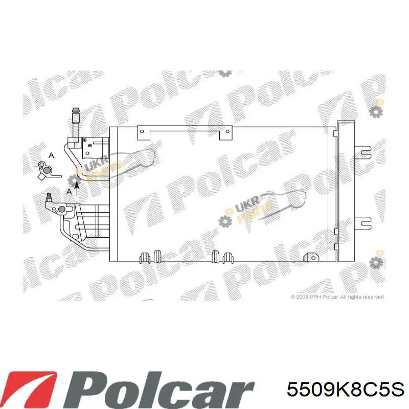 5509K8C5S Polcar радіатор кондиціонера
