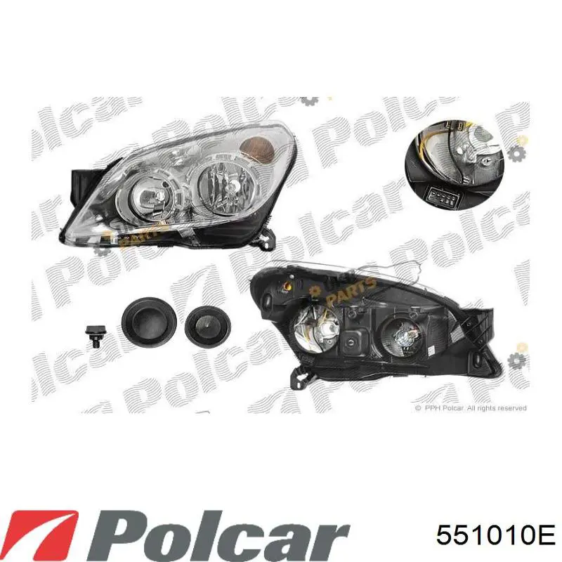 Купити 551010E Polcar Права блок фара