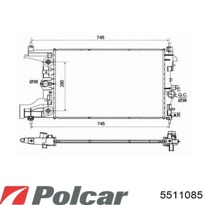 Радіатор основний Denso DRM20005 ціна, від 65.88 USD