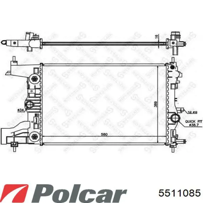 Радіатор 5511085 Polcar