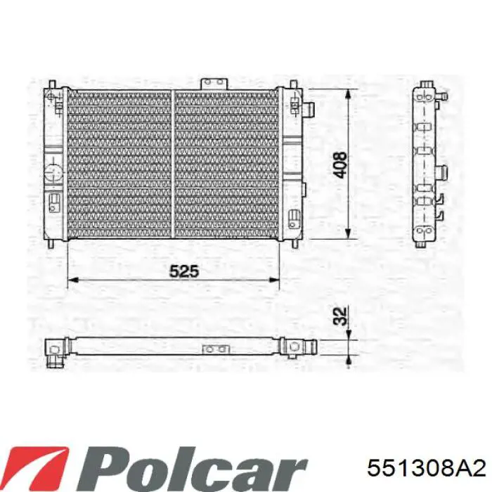 Радіатор 551308A2 Polcar