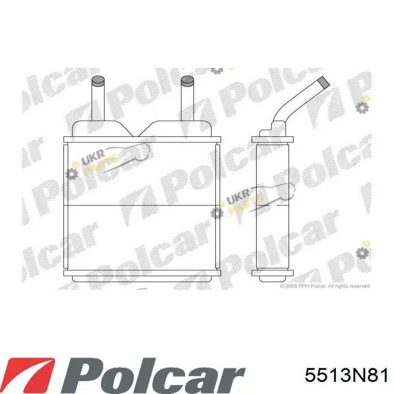 Радіатор пічки 5513N81 Polcar