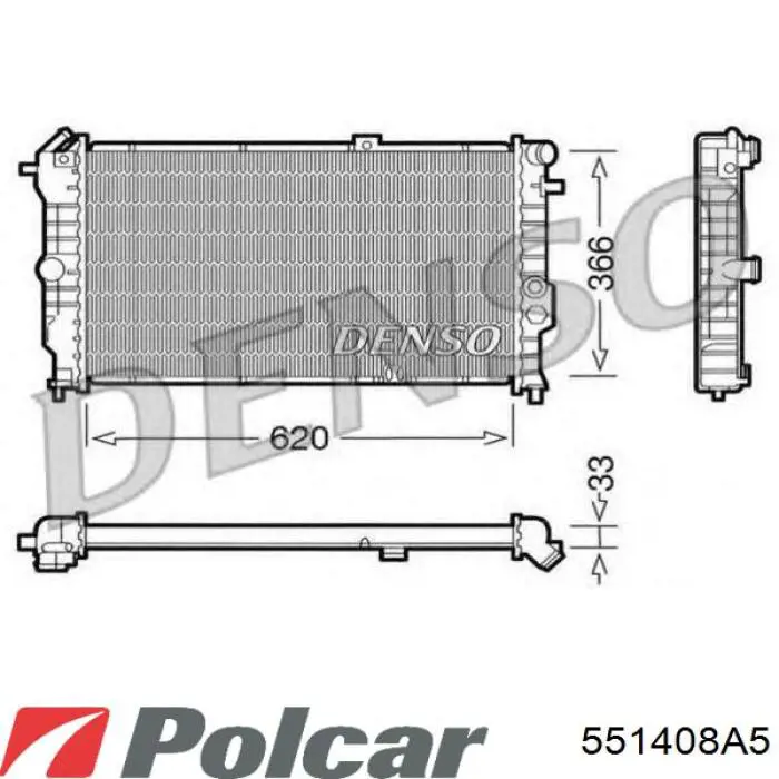 Радіатор 551408A5 Polcar