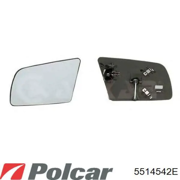 5514542E Polcar дзеркальний елемент дзеркала заднього виду, лівого