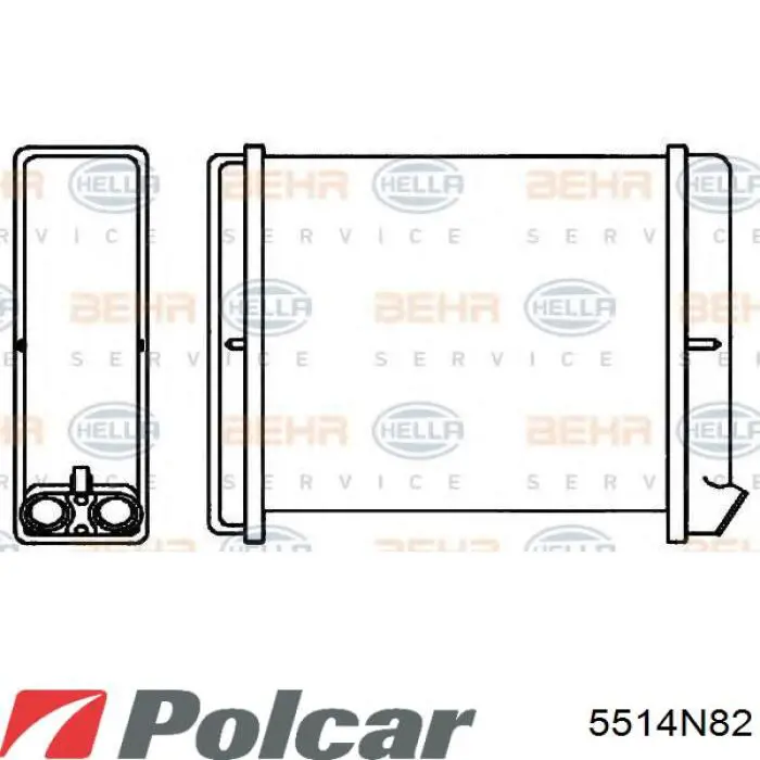 Радіатор пічки 5514N82 Polcar