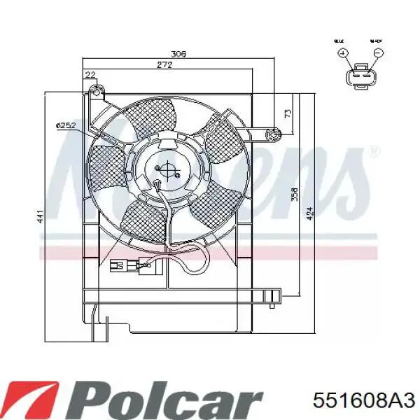 Купити 551608A3 Polcar Радіатор двигуна