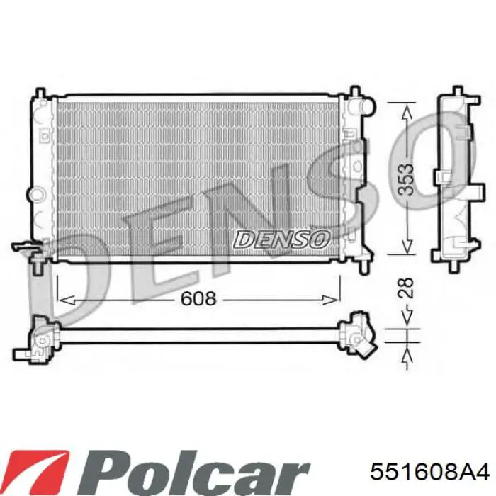 551608A4 Polcar радіатор охолодження двигуна