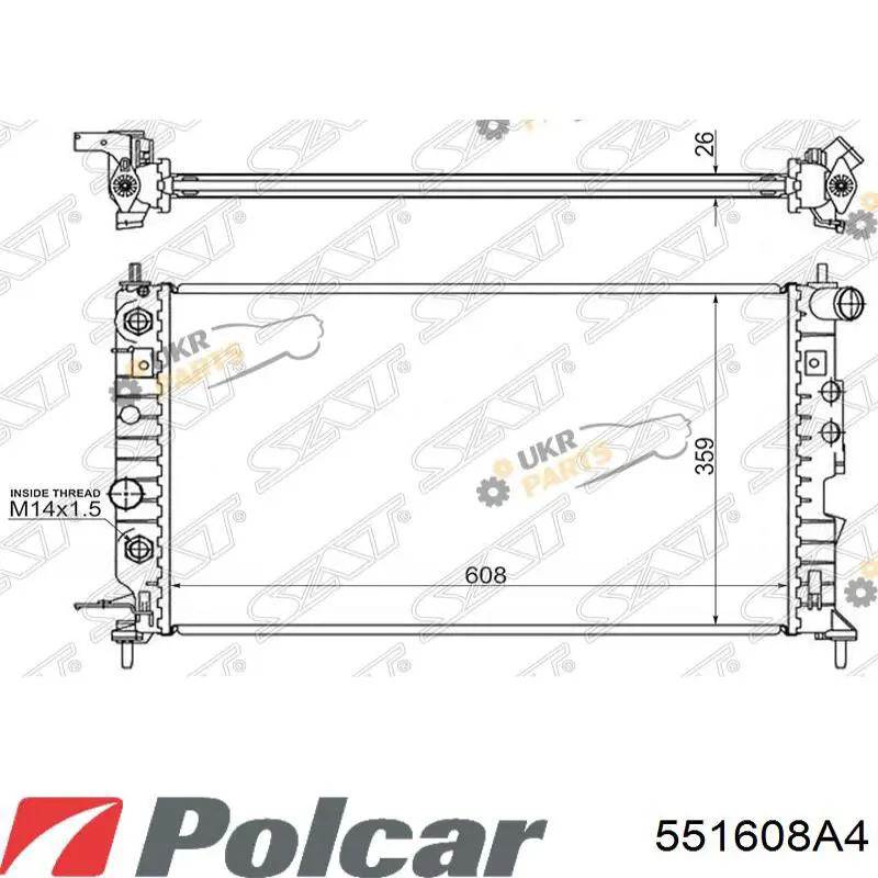 Радіатор 5516084 Polcar
