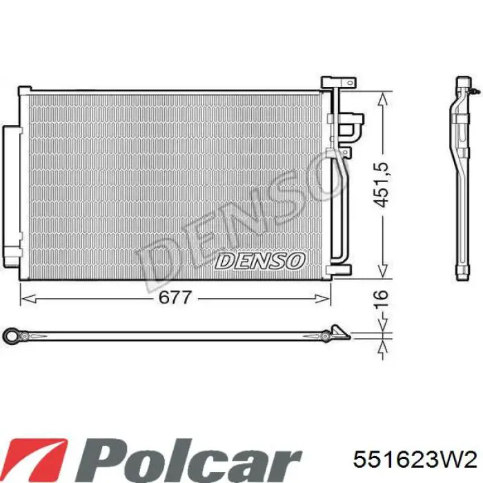 Дифузор радіатора охолодження, в зборі з двигуном і крильчаткою Polcar 551623W2