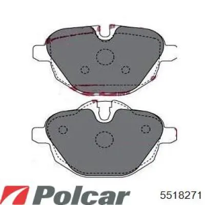 Решітка переднього бампера, ліва Polcar 5518271 ціна, від 8.84 USD