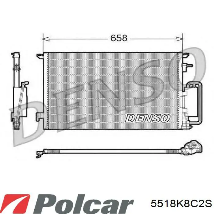 5518K8C2S Polcar радіатор кондиціонера