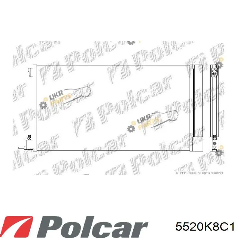 5520K8C1 Polcar радіатор кондиціонера