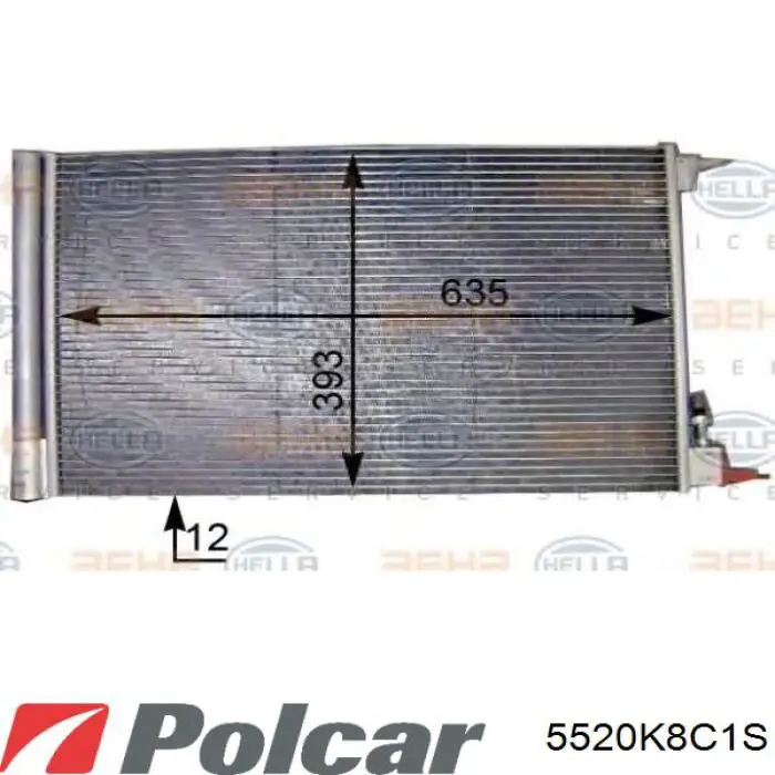 5520K8C1S Polcar радіатор кондиціонера