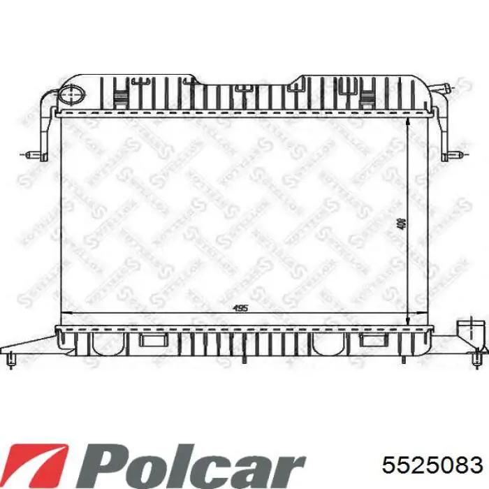 5525083 Polcar радіатор охолодження двигуна