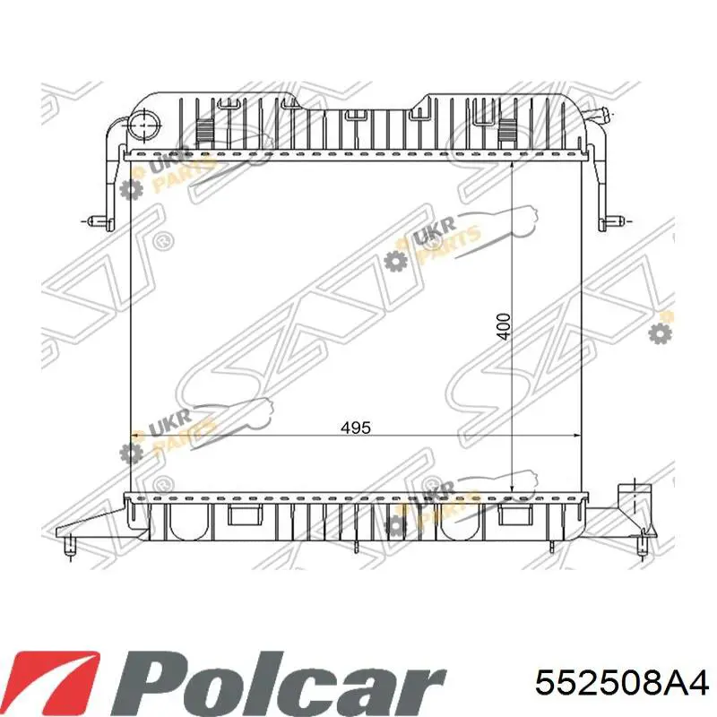 Радіатор основний Polcar 552508A4 ціна, від 36.70 USD